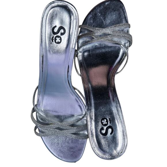 SO Shoes - SO 8M Silver Strappy Sandals